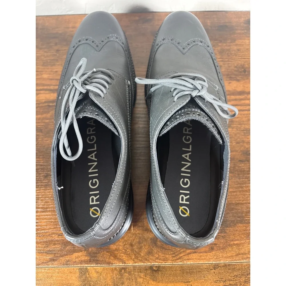 Cole Haan OriginalGrand Wingtip Oxford Mens 10.5M Grey Dress Shoes C38319